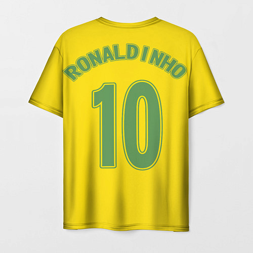 Мужская футболка Сборная Бразилии: Роналдиньо 10 / 3D-принт – фото 2