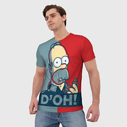 Футболка мужская Homer Simpson DOH!, цвет: 3D-принт — фото 2