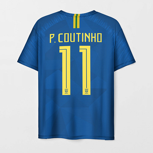 Мужская футболка Coutinho Away WC 2018 / 3D-принт – фото 2