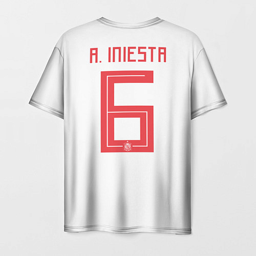 Мужская футболка Iniesta Away WC 2018 / 3D-принт – фото 2