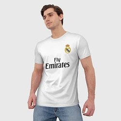 Футболка мужская FC Real Madrid: Ramos Home 18-19, цвет: 3D-принт — фото 2