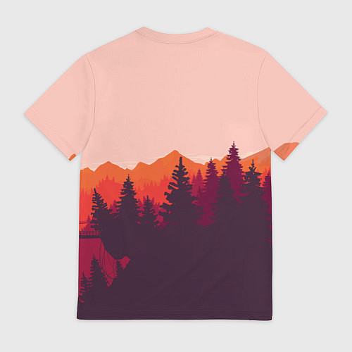 Мужская футболка Firewatch: Orange Style / 3D-принт – фото 2