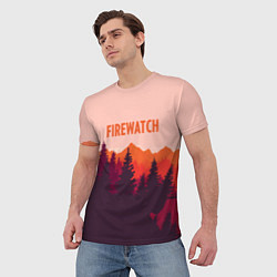 Футболка мужская Firewatch: Orange Style, цвет: 3D-принт — фото 2