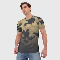 Футболка мужская Camouflage Khaki, цвет: 3D-принт — фото 2