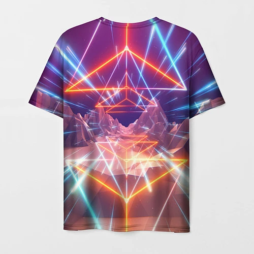 Мужская футболка Cyberpunk 2077: Neon Lines / 3D-принт – фото 2