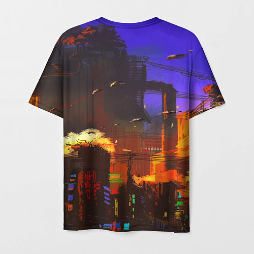 Мужская футболка Cyberpunk 2077: Night City / 3D-принт – фото 2