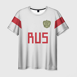 Футболка мужская Сборная России: белый стиль, цвет: 3D-принт
