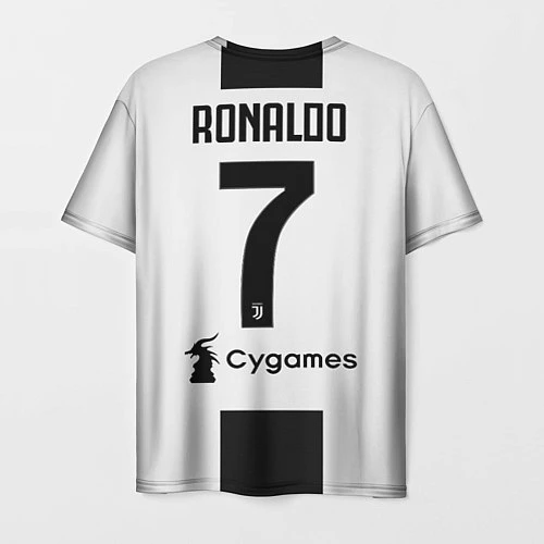 Мужская футболка FC Juventus: Ronaldo Home 18-19 / 3D-принт – фото 2