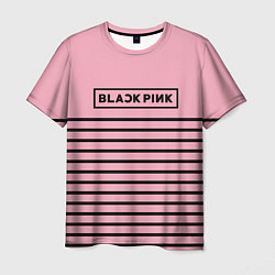 Футболка мужская Black Pink: Black Stripes, цвет: 3D-принт