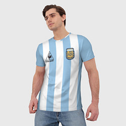 Футболка мужская Марадона Аргентина ретро, цвет: 3D-принт — фото 2