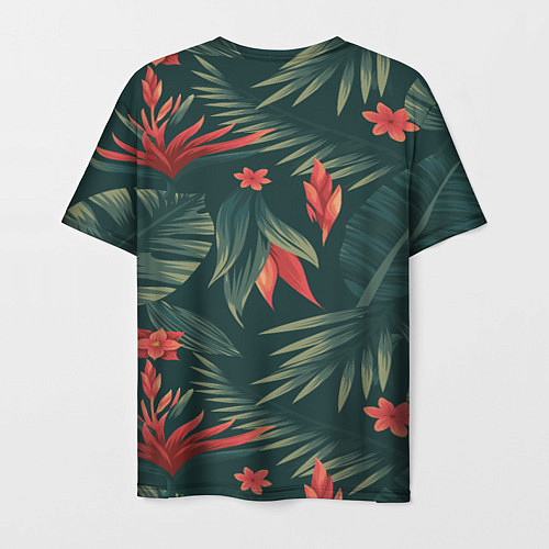 Мужская футболка Зеленые тропики / 3D-принт – фото 2