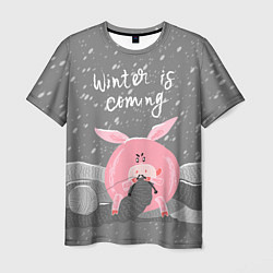 Футболка мужская Pig: Winter is Coming, цвет: 3D-принт