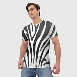 Футболка мужская Африканская зебра, цвет: 3D-принт — фото 2