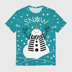 Футболка мужская Let's it Snow, цвет: 3D-принт