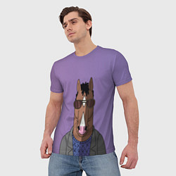 Футболка мужская Конь БоДжек, цвет: 3D-принт — фото 2