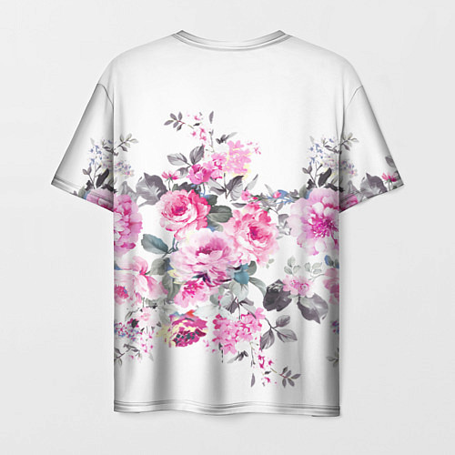 Мужская футболка Розовые розы / 3D-принт – фото 2