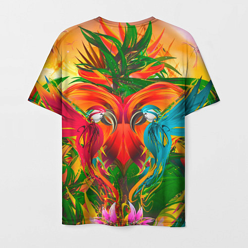 Мужская футболка Яркие тропики / 3D-принт – фото 2