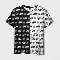 Футболка мужская Off-White: Black & White, цвет: 3D-принт