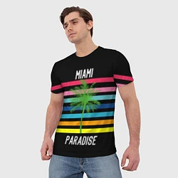 Футболка мужская Miami Paradise, цвет: 3D-принт — фото 2