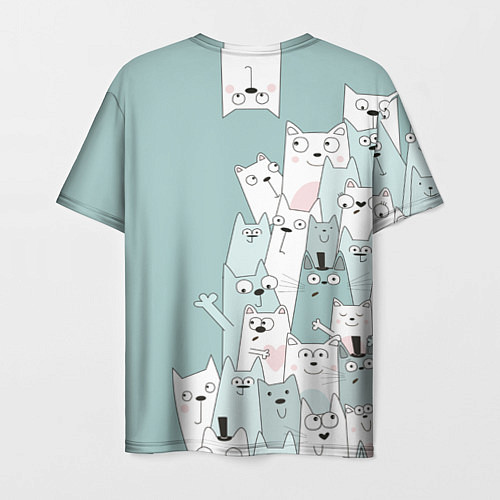 Мужская футболка Cats World / 3D-принт – фото 2