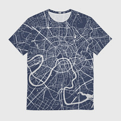 Футболка мужская Карта Москвы, цвет: 3D-принт