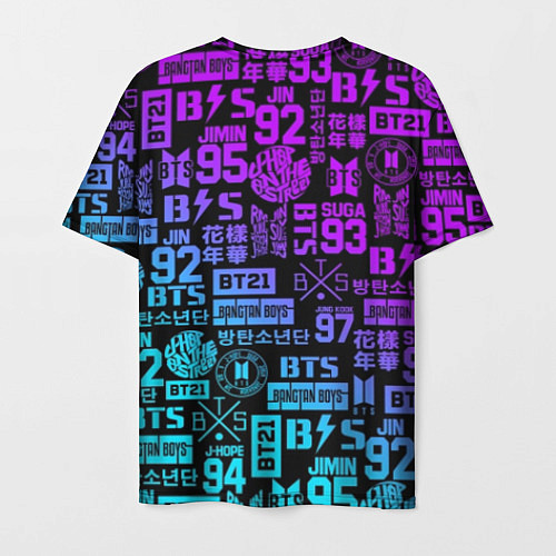 Мужская футболка BTS Logos / 3D-принт – фото 2