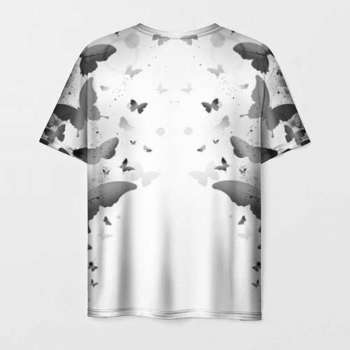 Мужская футболка BTS: Grey Butterflies / 3D-принт – фото 2