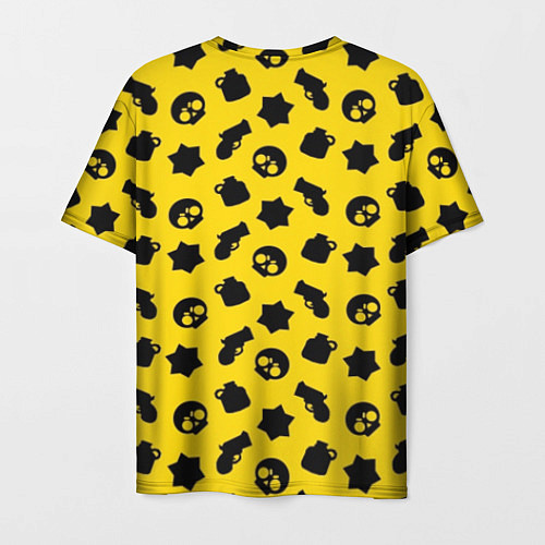 Мужская футболка Brawl Stars: Yellow & Black / 3D-принт – фото 2
