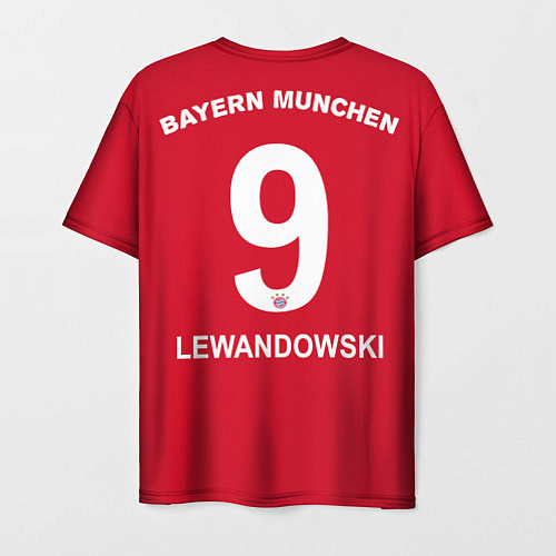 Мужская футболка FC Bayern: Lewandowski Home 19-20 / 3D-принт – фото 2