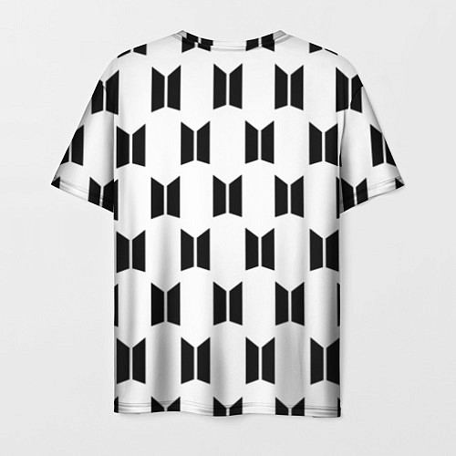 Мужская футболка BTS: White Pattern / 3D-принт – фото 2