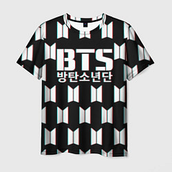 Футболка мужская BTS: Black Pattern, цвет: 3D-принт