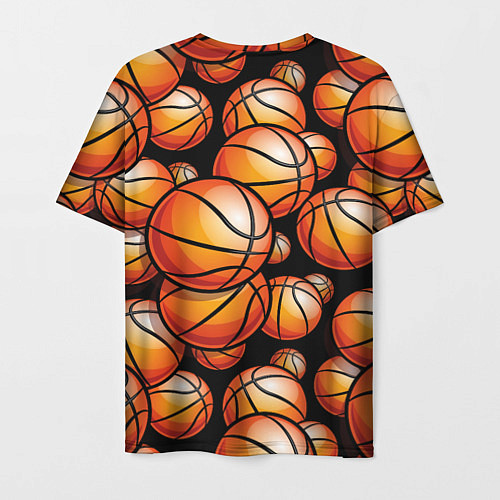 Мужская футболка Баскетбольные яркие мячи / 3D-принт – фото 2