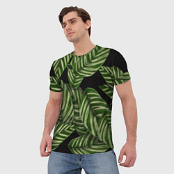 Футболка мужская Тропические большие листья, цвет: 3D-принт — фото 2