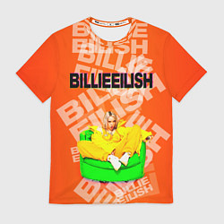 Футболка мужская Billie Eilish: Orange Mood, цвет: 3D-принт