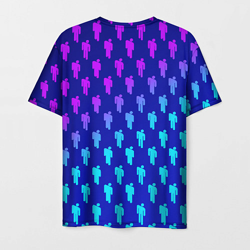 Мужская футболка Billie Eilish: Violet Pattern / 3D-принт – фото 2