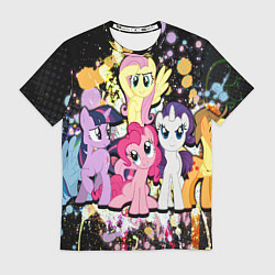 Футболка мужская My little pony band, цвет: 3D-принт