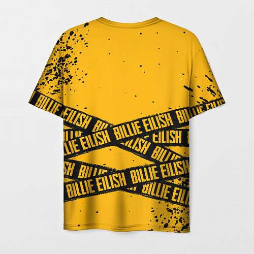 Мужская футболка BILLIE EILISH: Yellow Tape / 3D-принт – фото 2