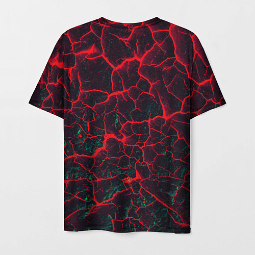 Мужская футболка Молнии красные абстрактные / 3D-принт – фото 2