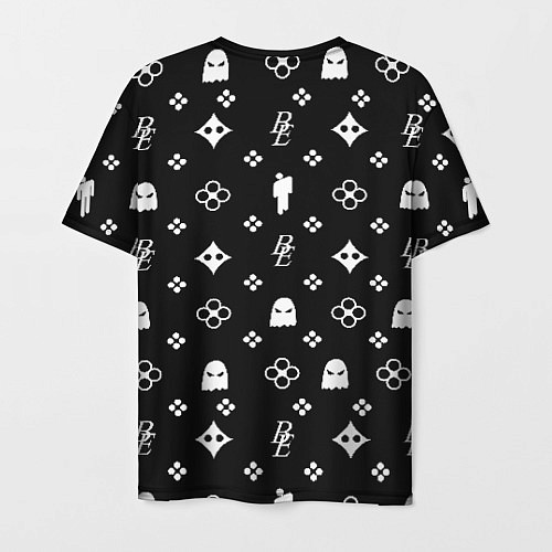Мужская футболка Billie Eilish: Black Pattern / 3D-принт – фото 2