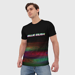 Футболка мужская BILLIE EILISH: Black Glitch, цвет: 3D-принт — фото 2