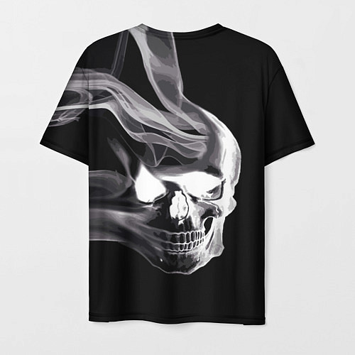 Мужская футболка Wind - smoky skull / 3D-принт – фото 2