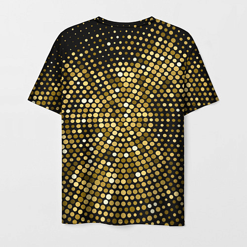 Мужская футболка Золотые блестящие блестки / 3D-принт – фото 2