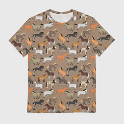 Мужская футболка Кони-лошади