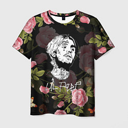 Футболка мужская LIL PEEP ROSES, цвет: 3D-принт