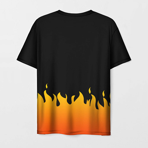 Мужская футболка MY HERO ACADEMIA яркое пламя / 3D-принт – фото 2