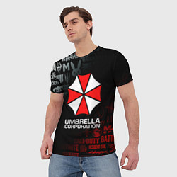 Футболка мужская RESIDENT EVIL UMBRELLA CORP, цвет: 3D-принт — фото 2