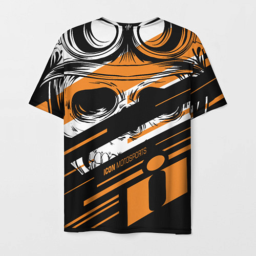Мужская футболка Череп Icon оранжевый / 3D-принт – фото 2