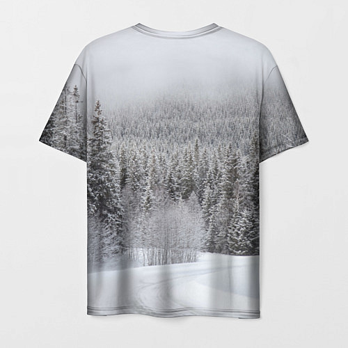 Мужская футболка Зимняя природа / 3D-принт – фото 2