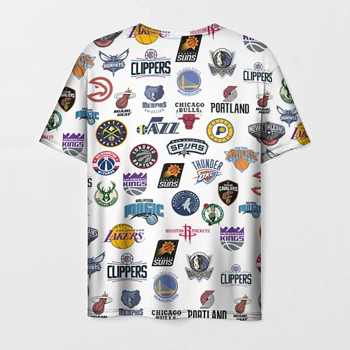 Мужская футболка NBA Pattern / 3D-принт – фото 2