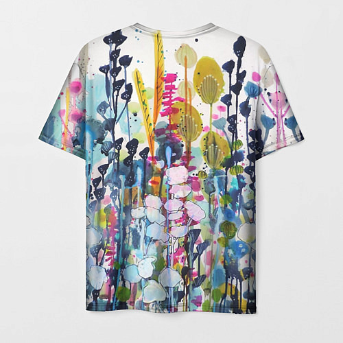 Мужская футболка Watercolor Flowers / 3D-принт – фото 2